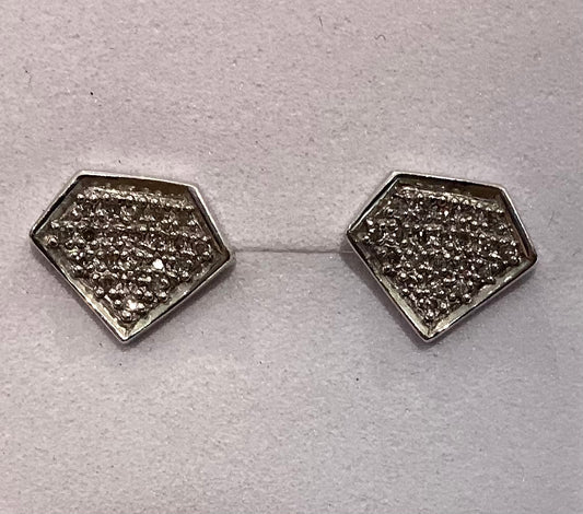 10K W Gold Diamond Earrings