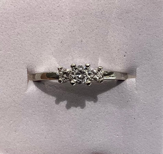 10K W Gold Women’s Lab Diamond Ring 1.8g .25CT