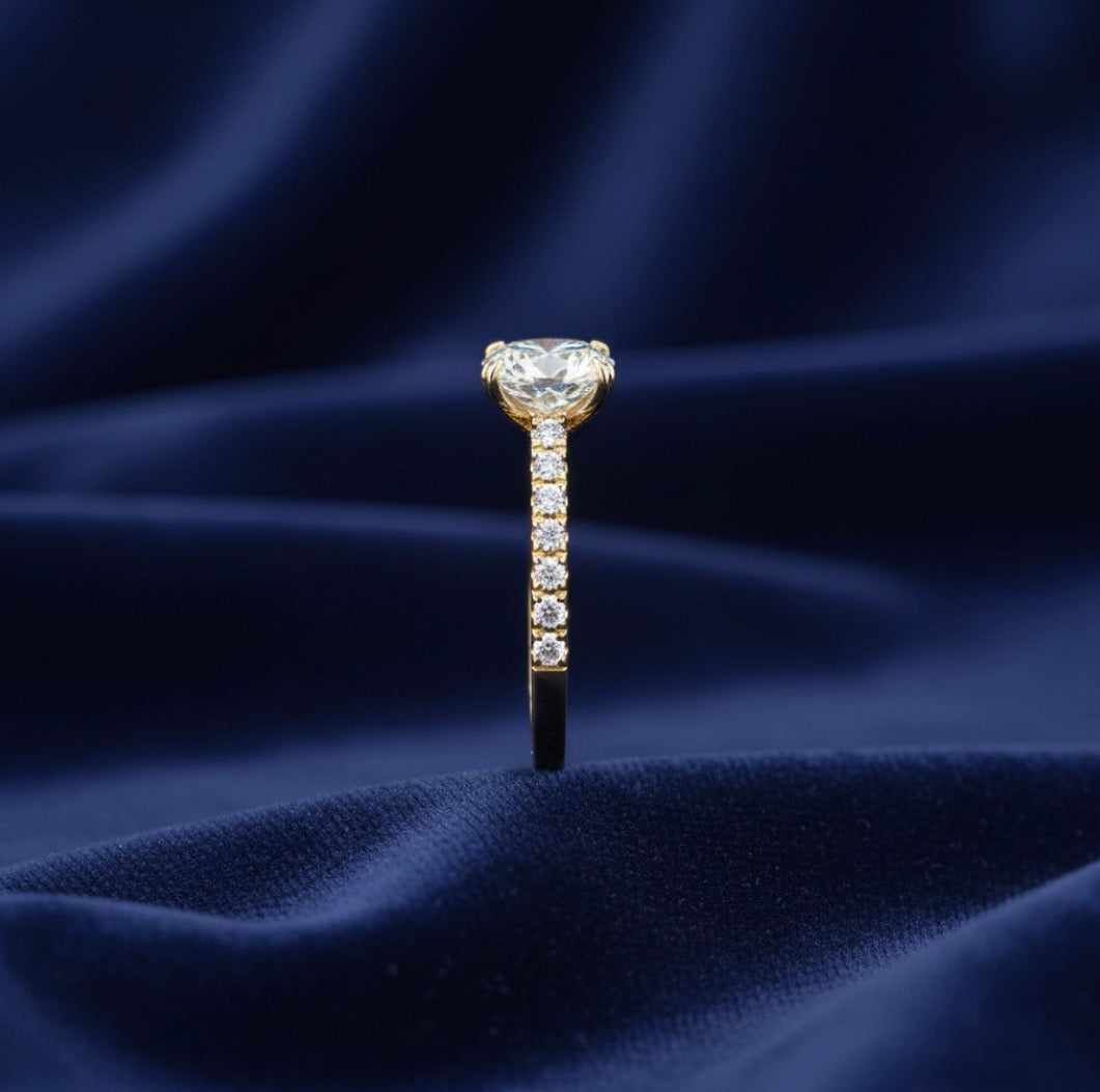 10K Gold Moissanite Ring 2.2CT (DMM10RI008)