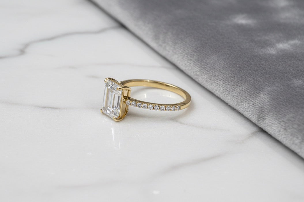 10K Gold Moissanite Ring 2.62CT (DMM10RI007)