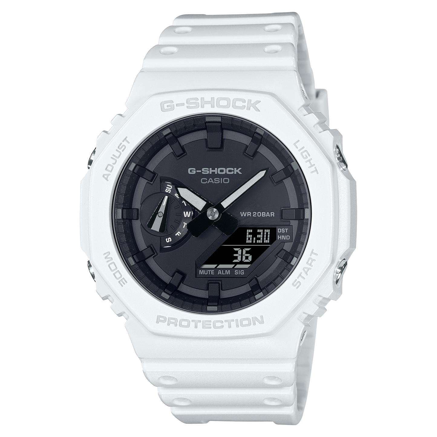 Casio G-Shock GA-2100-7ACR Analog-Digital Watch - White