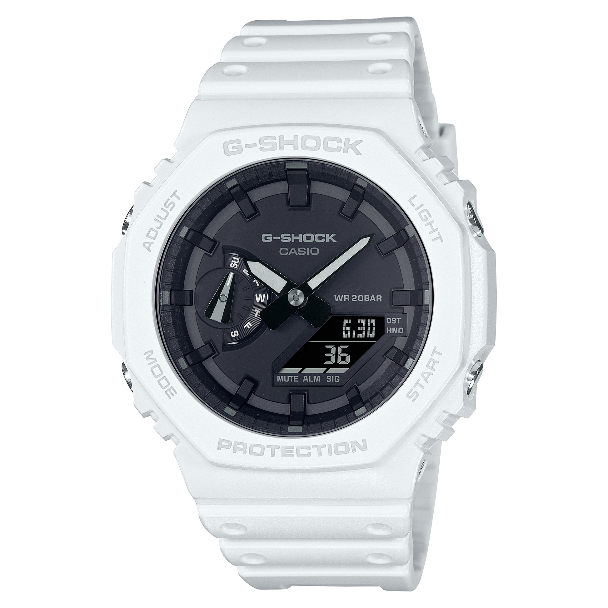 Casio G-Shock GA-2100-7ACR Analog-Digital Watch - White