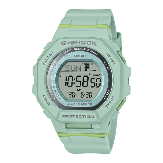 Casio G-Shock GMDB300-3 Women's Digital Watch - Sage Green Step Tracker
