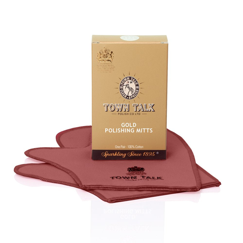 Gold jewelry polishing cloth Town Talk professional care removes micro-scratches restores brilliance
