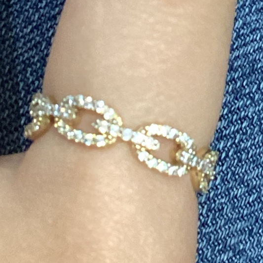 10K Y Gold Women Ring 1.63g and zirconia Ring