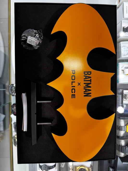 Police x Batman watch with the box and stand! 33363