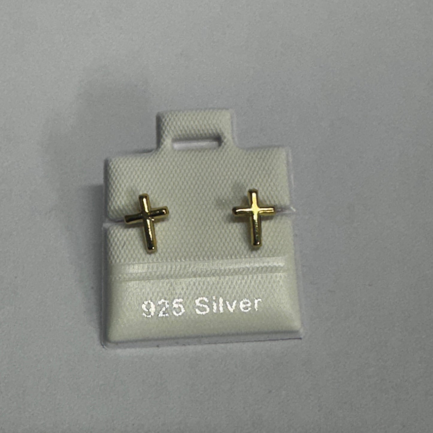 925 Silver Cross Stud Earrings