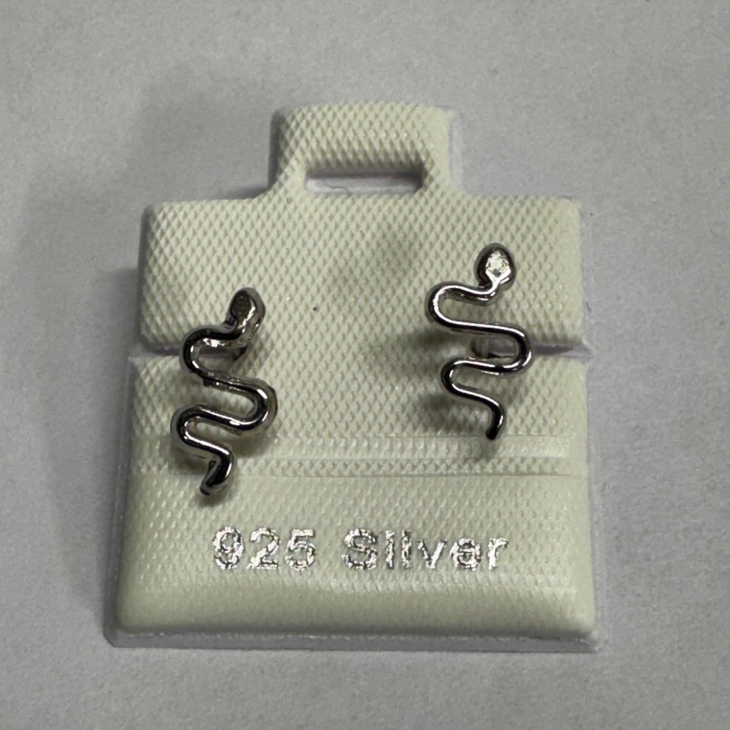 925 Silver Snake Stud Earrings