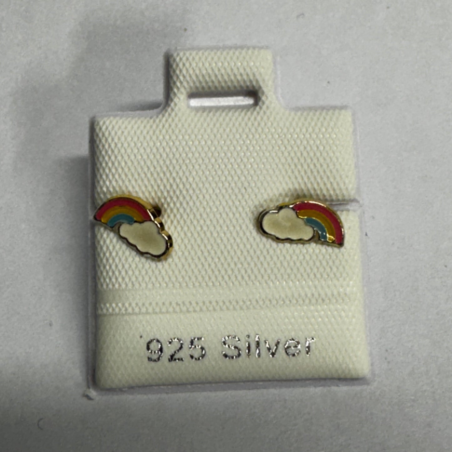 925 Silver Rainbow Stud Earrings