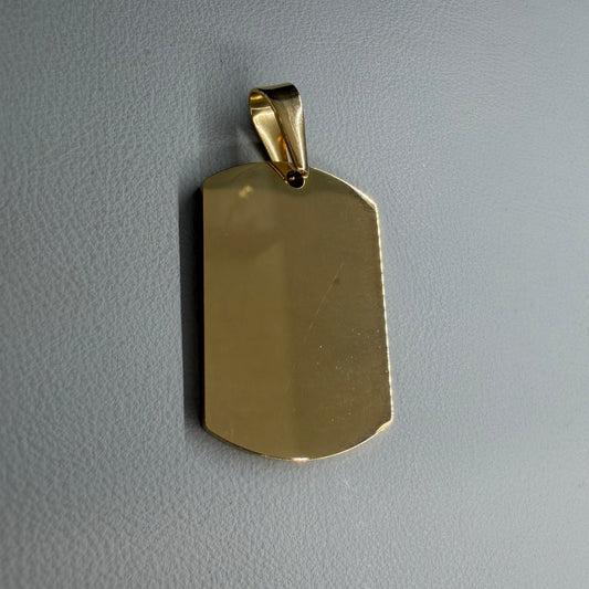 Stainless steel dog tag pendant blank