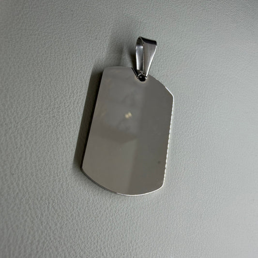 Stainless steel dog tag pendant blank