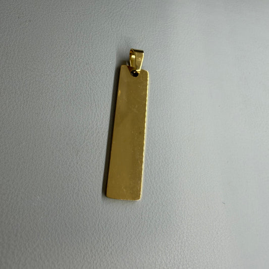 Small rectangle stainless steel pendant blank