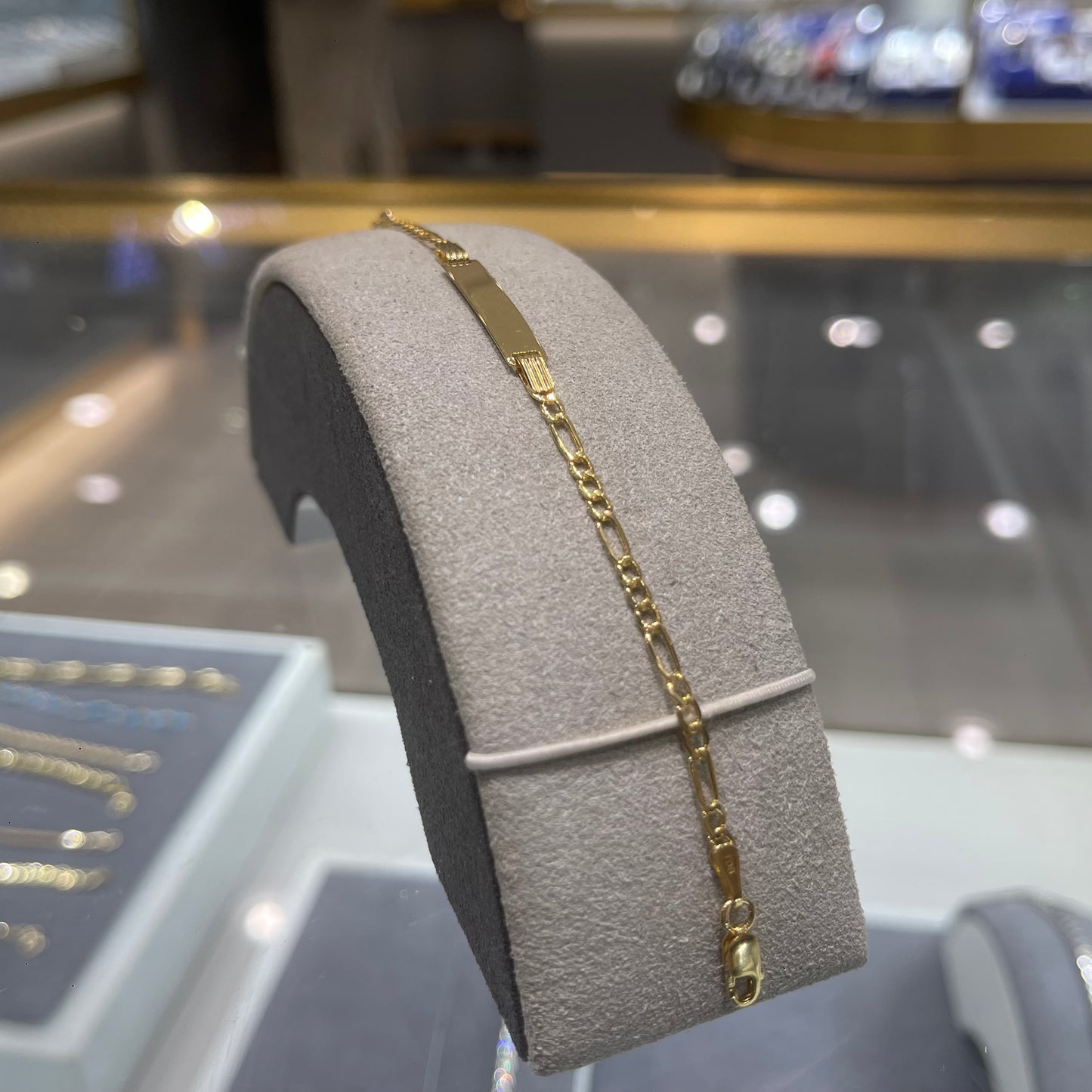 Pulsera de bebé de oro amarillo de 10 quilates - 1,50 g - Grabado y ajuste de talla gratuitos