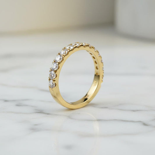 14K Gold Lab-Grown Diamond Anniversary Band Ring 0.75CT (LR0908-LAB)