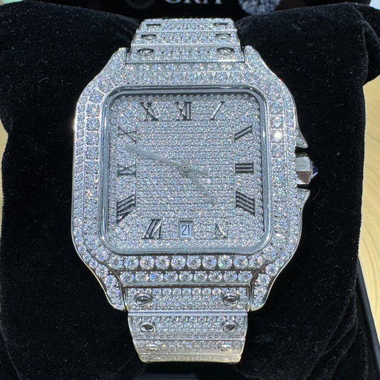 Miyota watch iced out moissanite / Bijouterie Del Moral / Brossard / Champlain Mall 