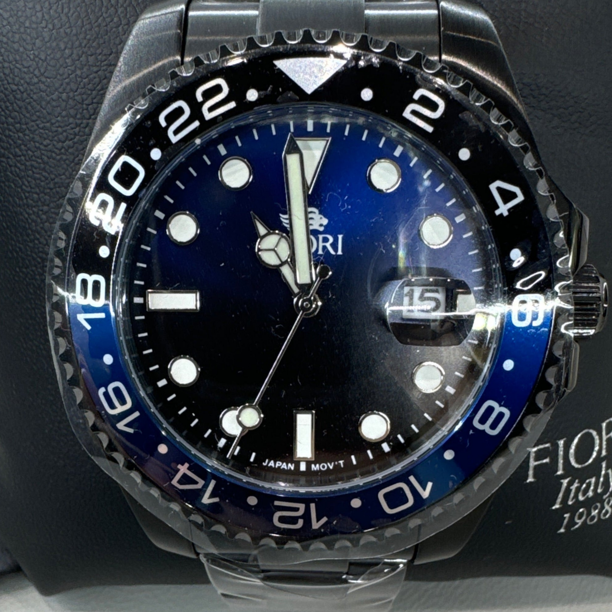 Fiori Men’s Stainless Steel 100M WR Watch with Screw Down Crown #3856 Watch