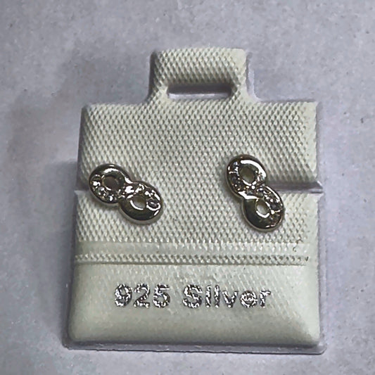 PL126 925 silver stud earrings, rhodium finish
