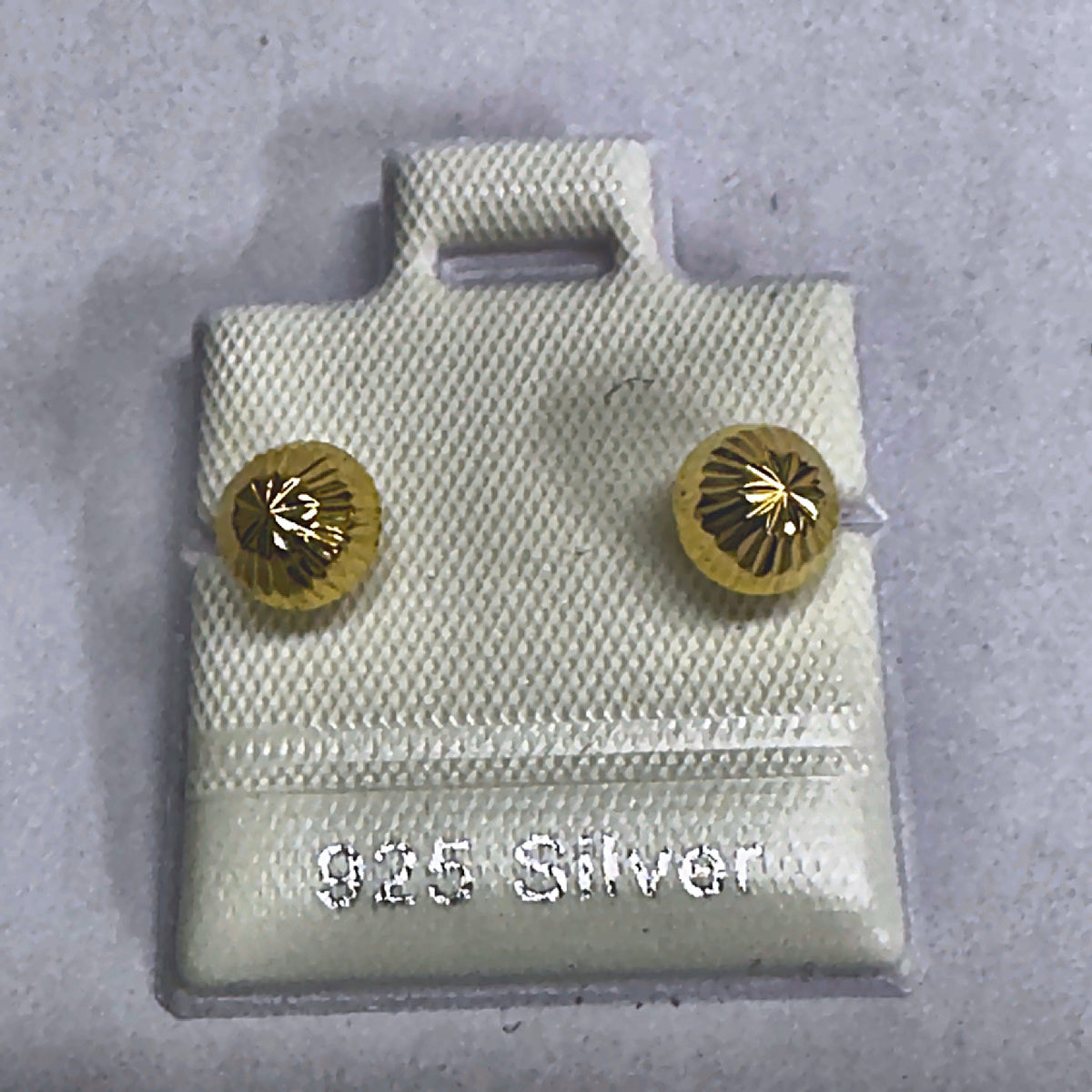PL162-A 925 silver stud earrings, gold plated finish