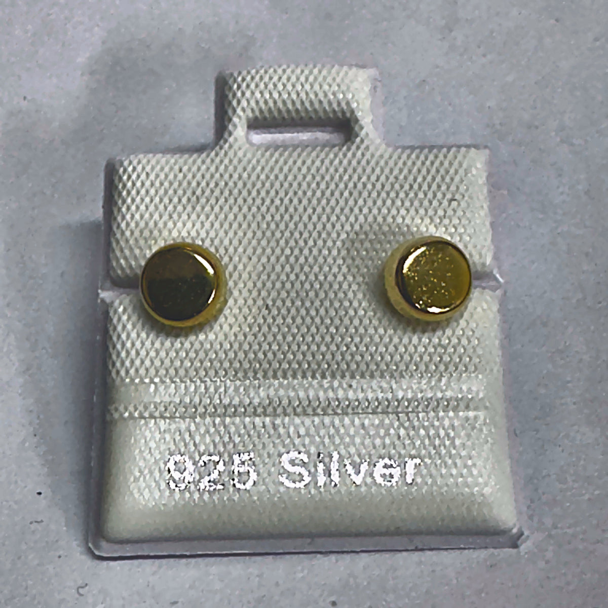 PL180 925 silver stud earrings, gold plated finish