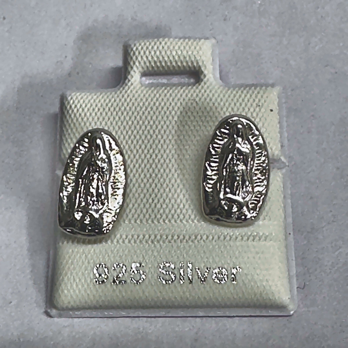 PL210 925 silver stud earrings, rhodium finish