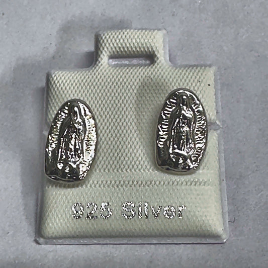 PL210 925 silver stud earrings, rhodium finish