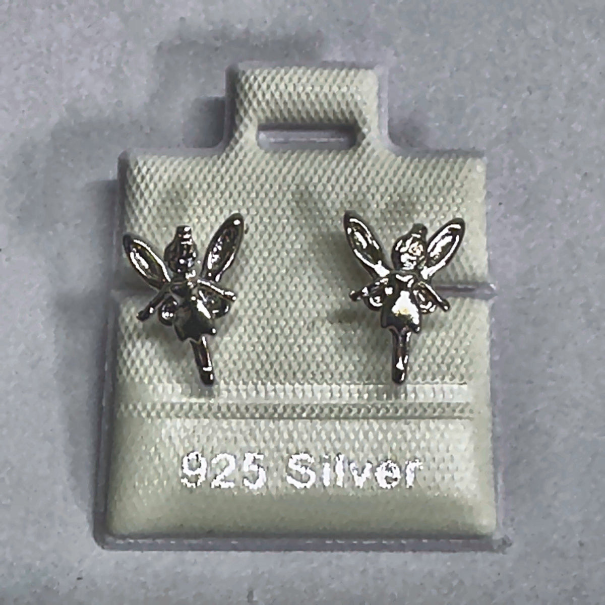 PL214 925 silver stud earrings, rhodium finish