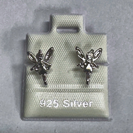 PL214 925 silver stud earrings, rhodium finish