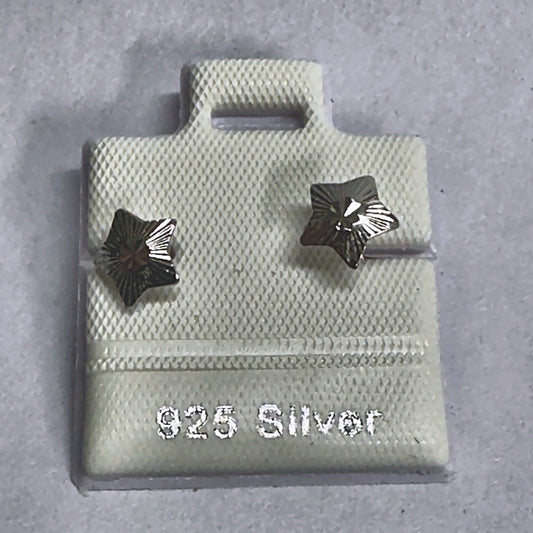 PL222-A 925 silver stud earrings, rhodium finish