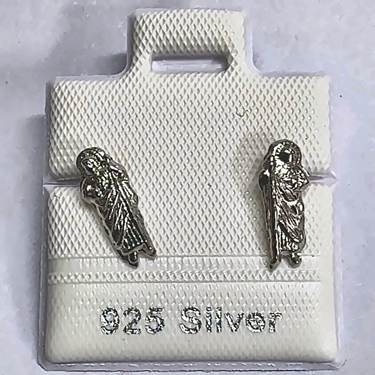 PL255-A 925 silver stud earrings, rhodium finish