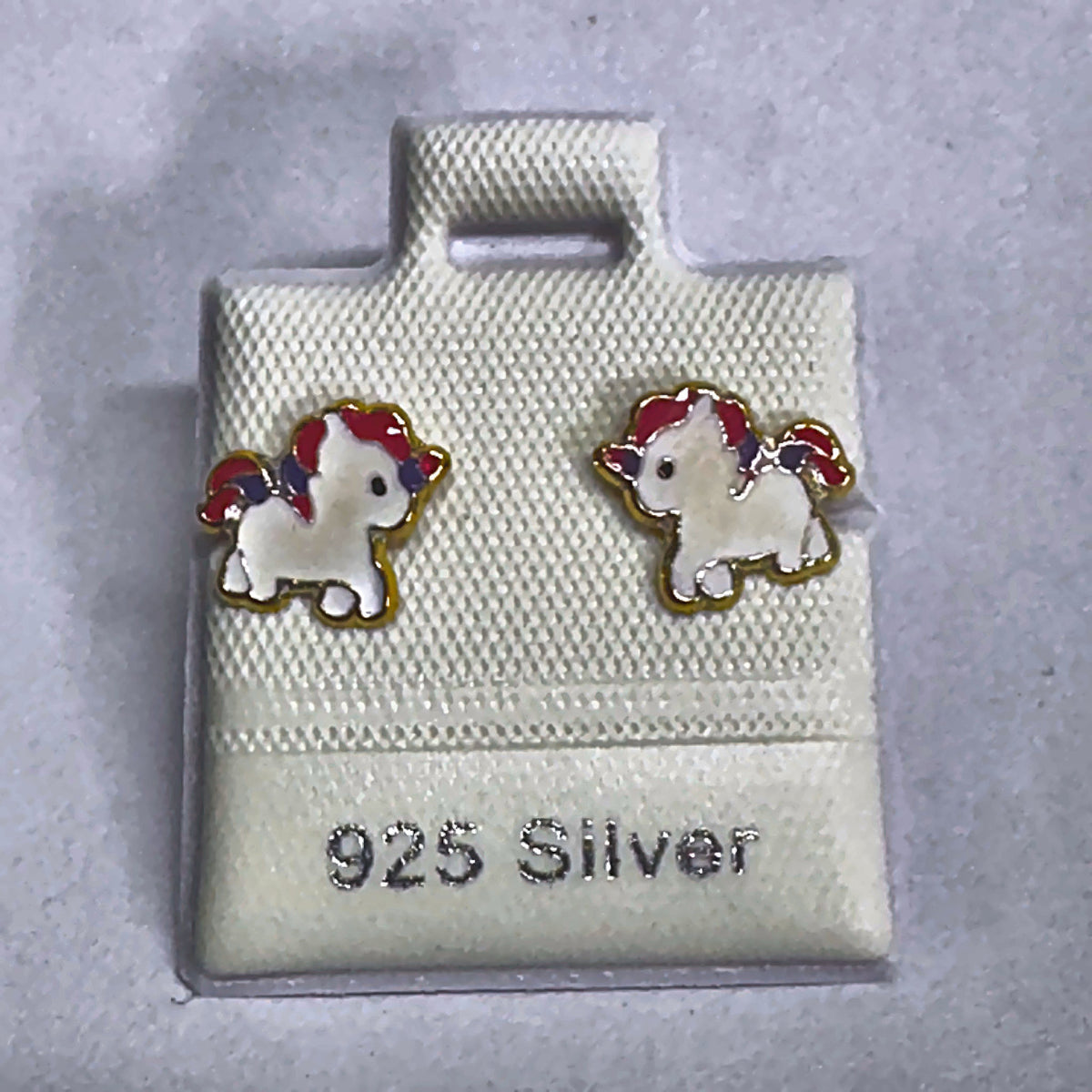 PL274 925 silver stud earrings, gold plated finish
