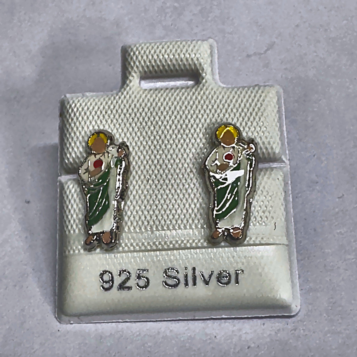 PL277 925 silver stud earrings, rhodium finish