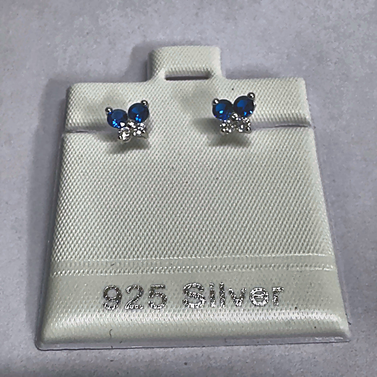 PL3017 925 silver stud earrings, rhodium finish