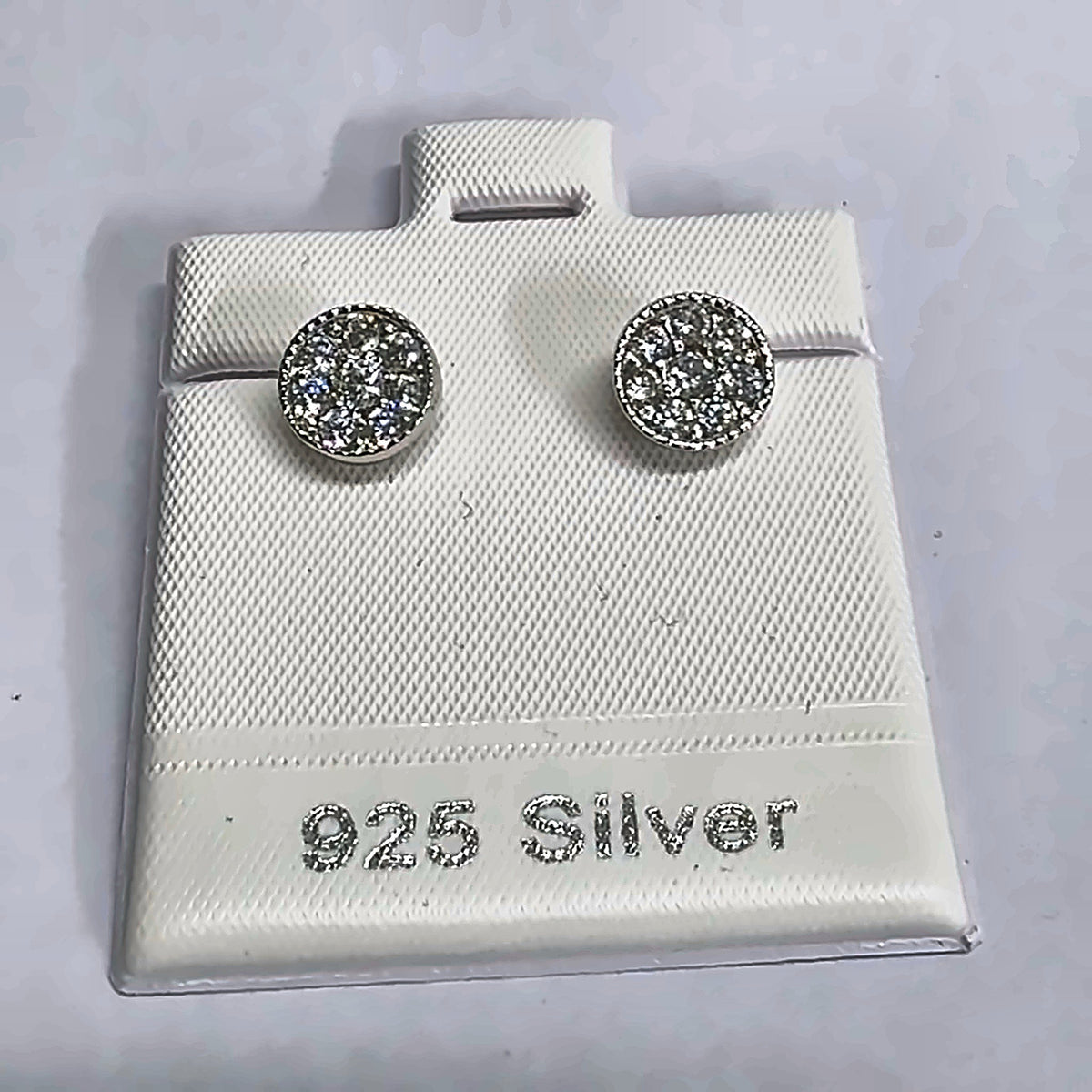 PL3036 925 silver stud earrings, rhodium finish
