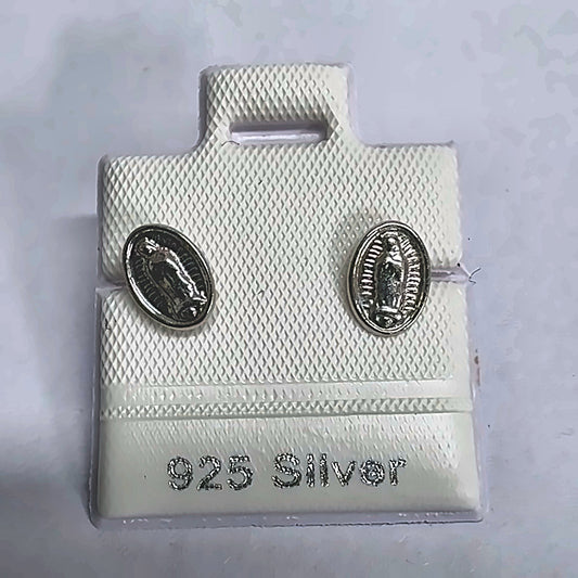 PL347 925 silver stud earrings, rhodium finish