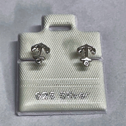 PL376 925 silver stud earrings, rhodium finish