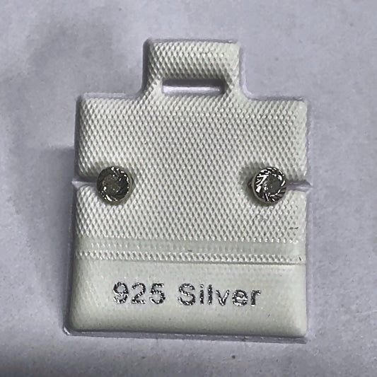 PL396-A 925 silver stud earrings, rhodium finish