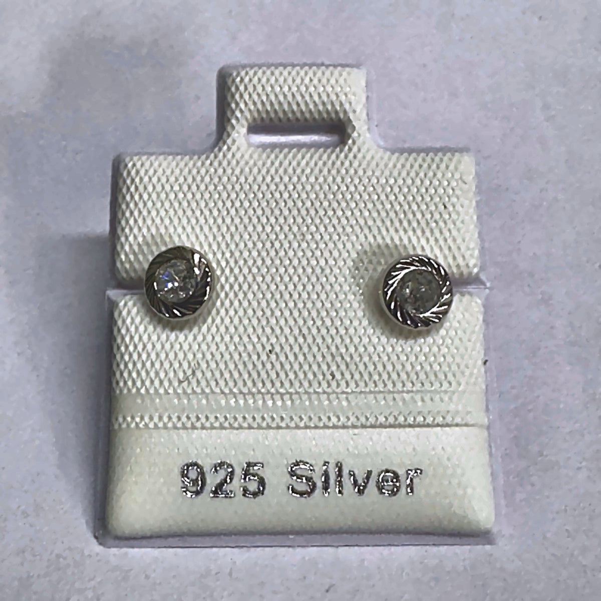 PL396-B 925 silver stud earrings, rhodium finish