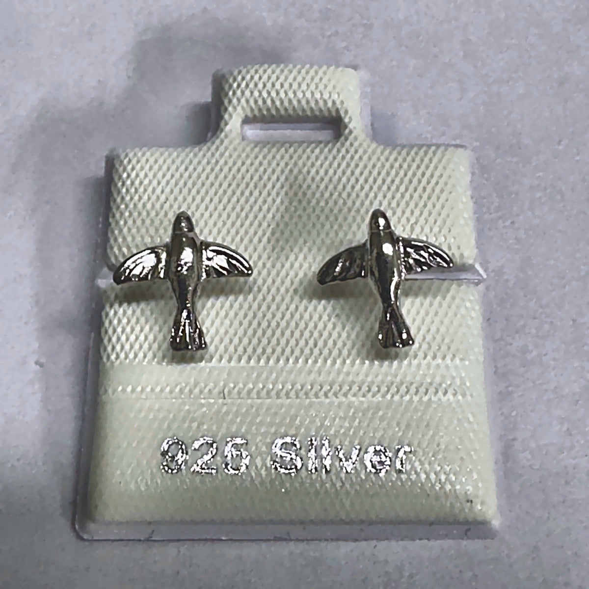 PL452-A 925 silver stud earrings, rhodium finish