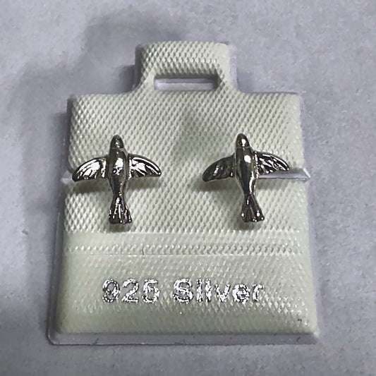 PL452-A 925 silver stud earrings, rhodium finish
