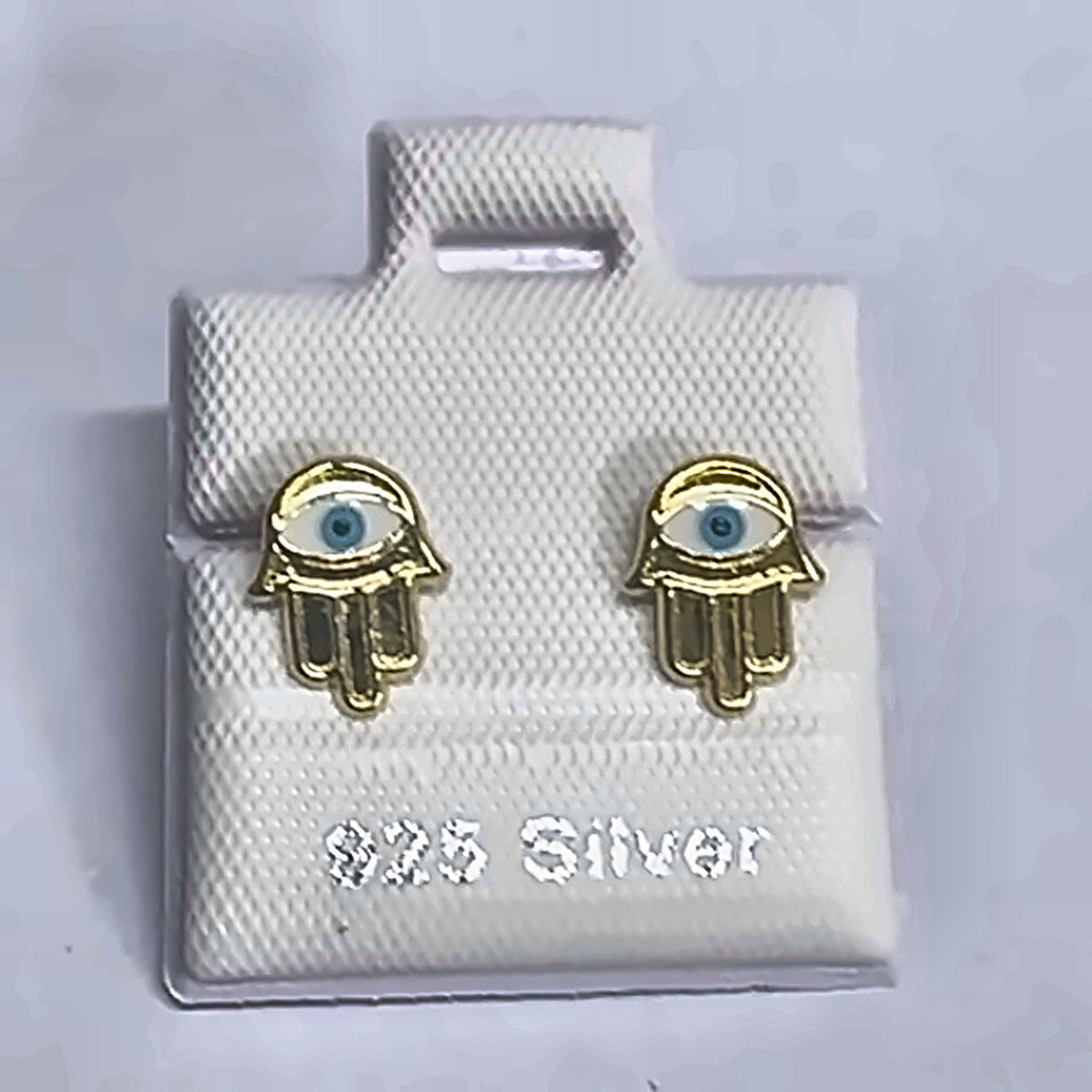 PL659 925 silver stud earrings, gold plated finish