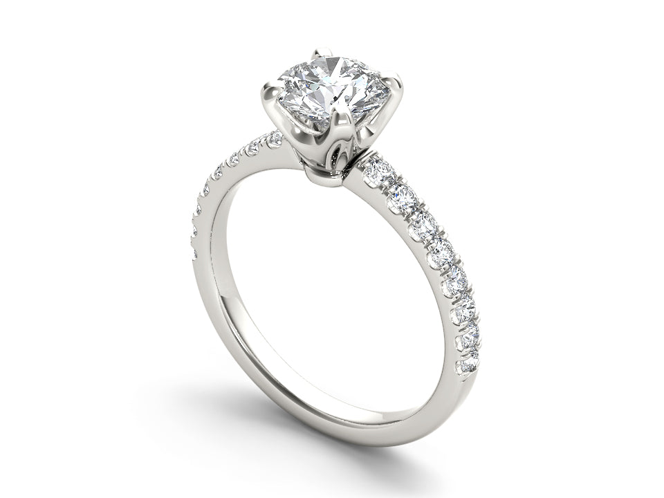 1,238ct Round Diamond Rings 10k gold / Diamond / Argent Gold rings