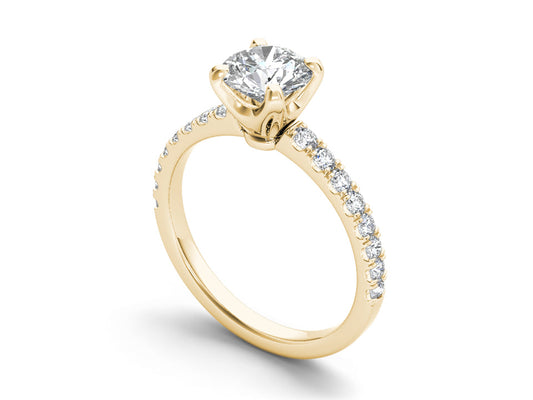 1,238ct Round Diamond Rings 10k gold / Diamond / Or Gold rings