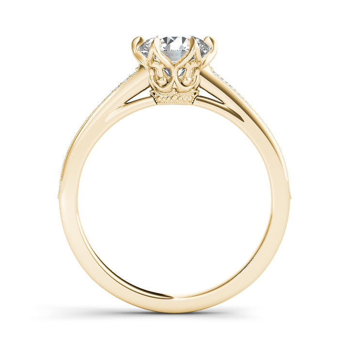 Round 1.17ct ring / Model RC_RD_135 10k Gold / Lab Diamond / Or Diamond ring