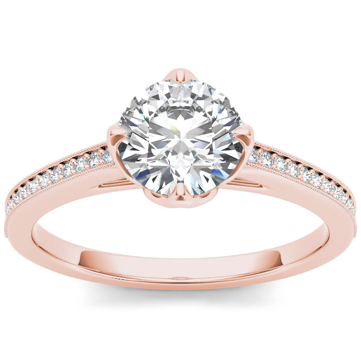 Round 1.17 Ring / Model RC_RD_136 Diamond ring