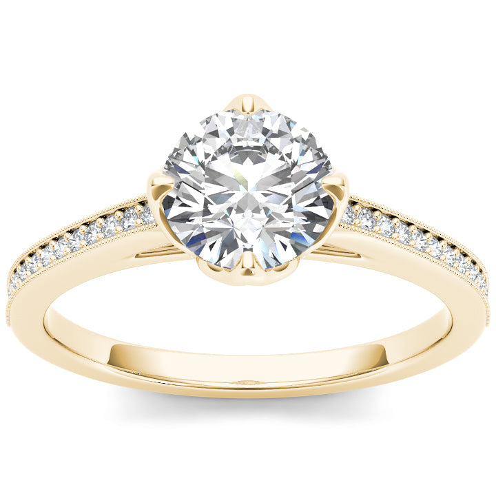 Round 1.17 Ring / Model RC_RD_136 Diamond ring