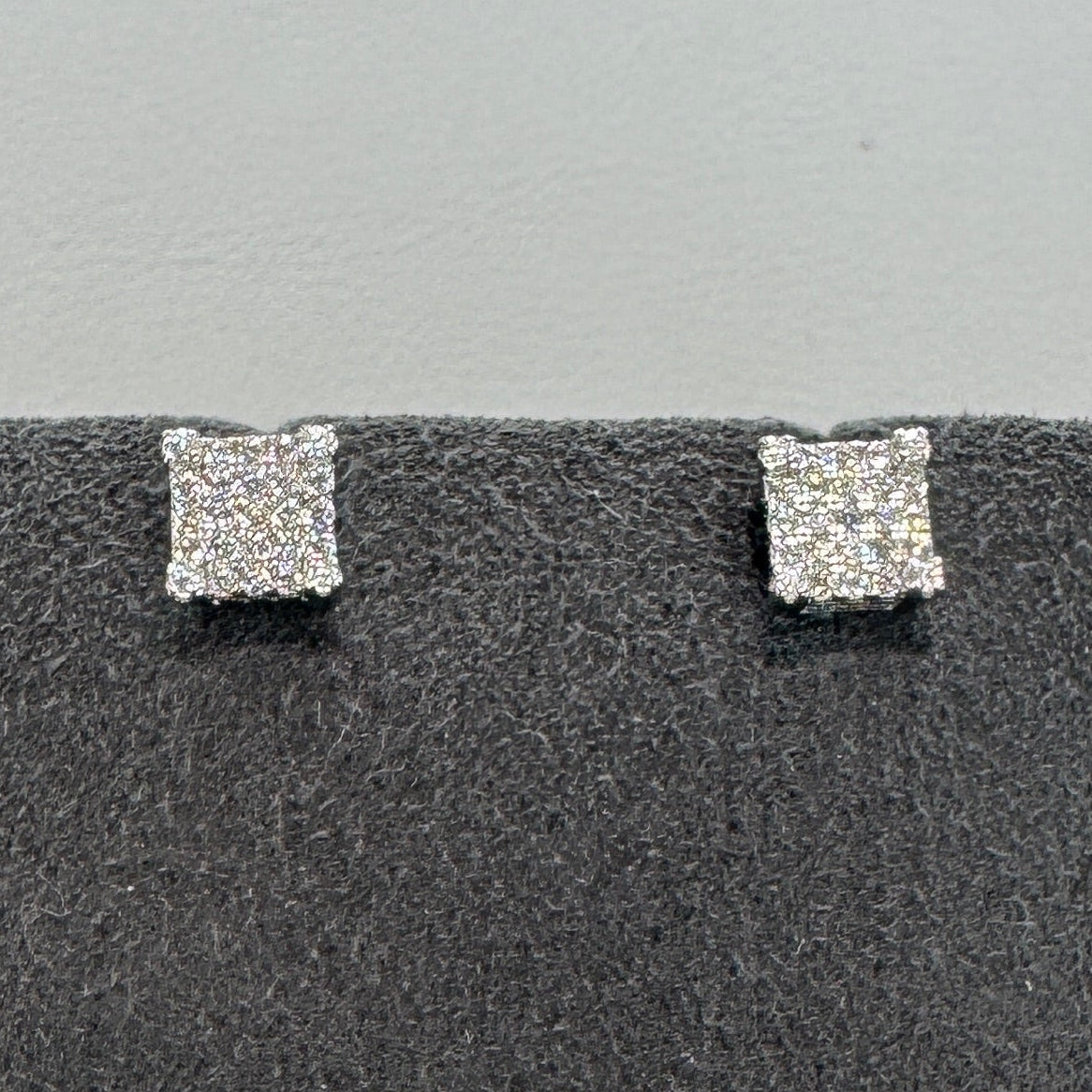 Sterling silver earrings with moissanite, brilliant sparkle, exceptional fire and brilliance