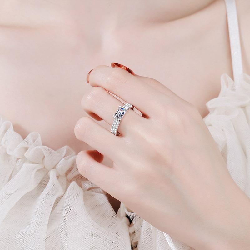 Ring 925 sterling silver + 1ct moissanite / AZ583-J Ring