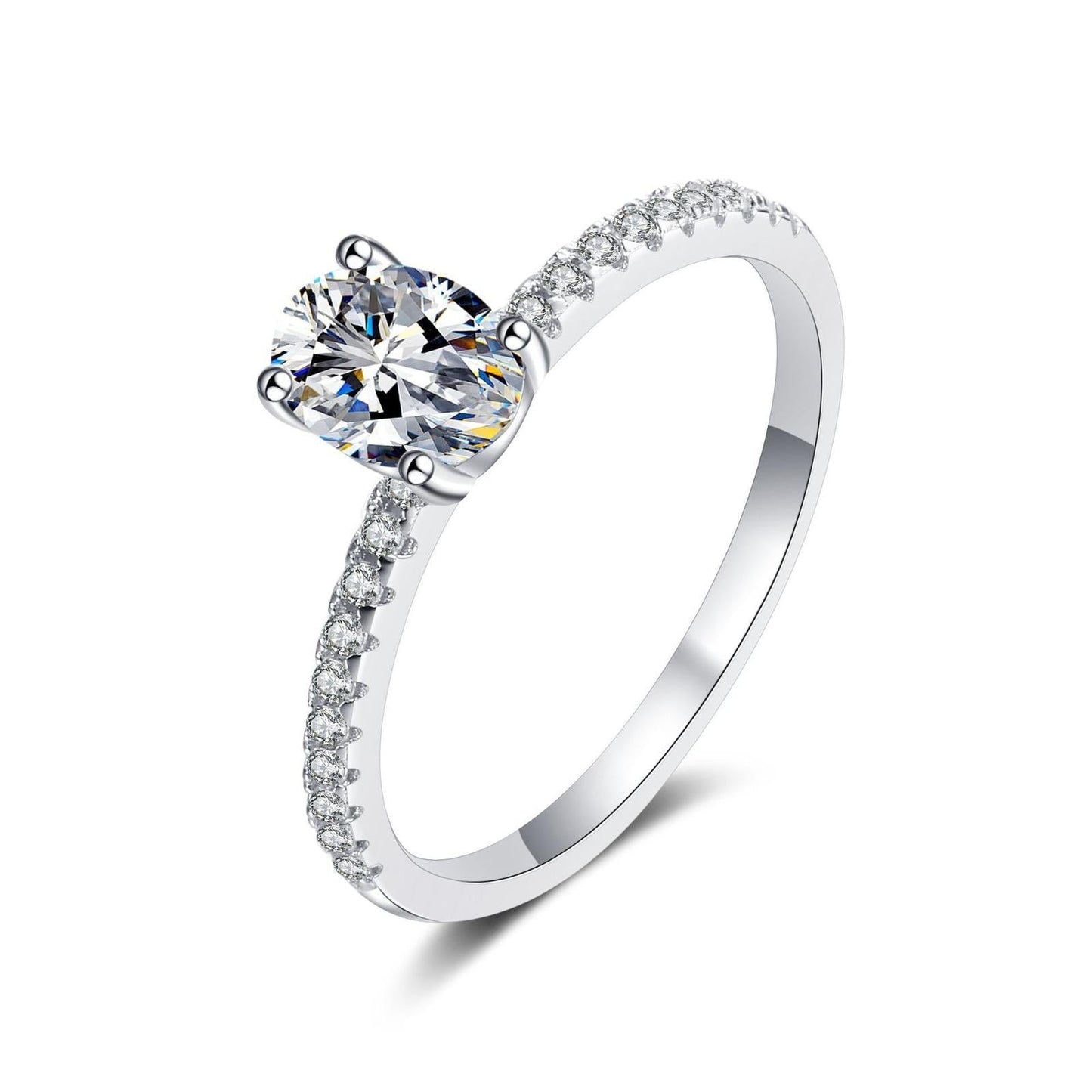 Ring 925 sterling silver + 1ct moissanite / AZ565-J Ring