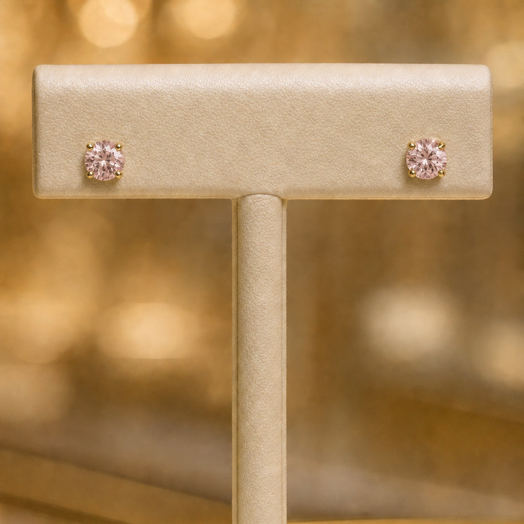 Gold 10K stud earrings 10100 2mm stones