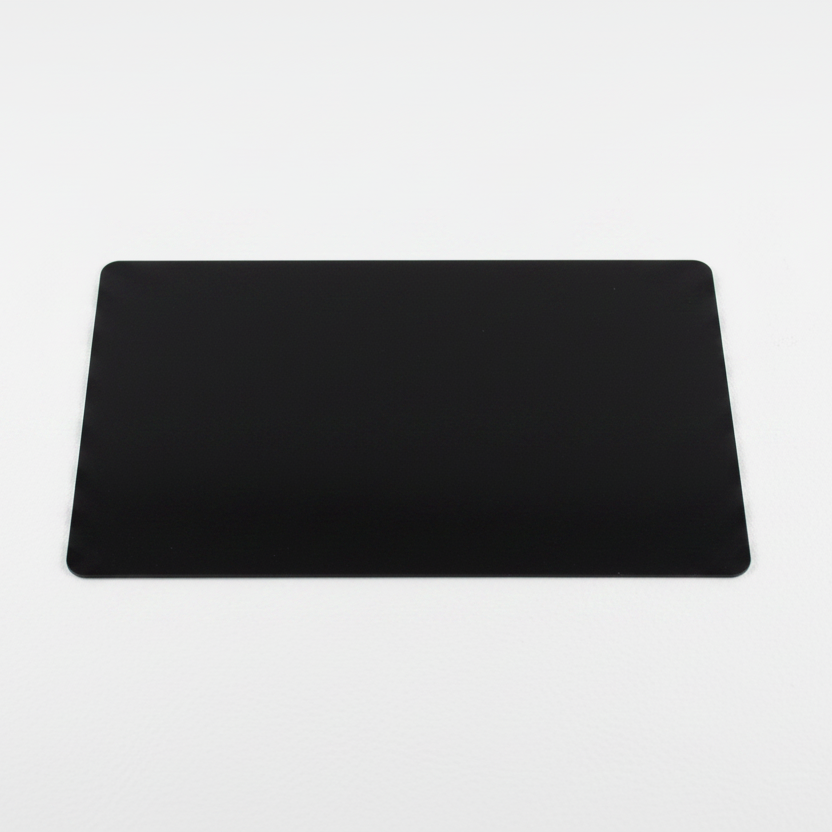 Black aluminum business card blank